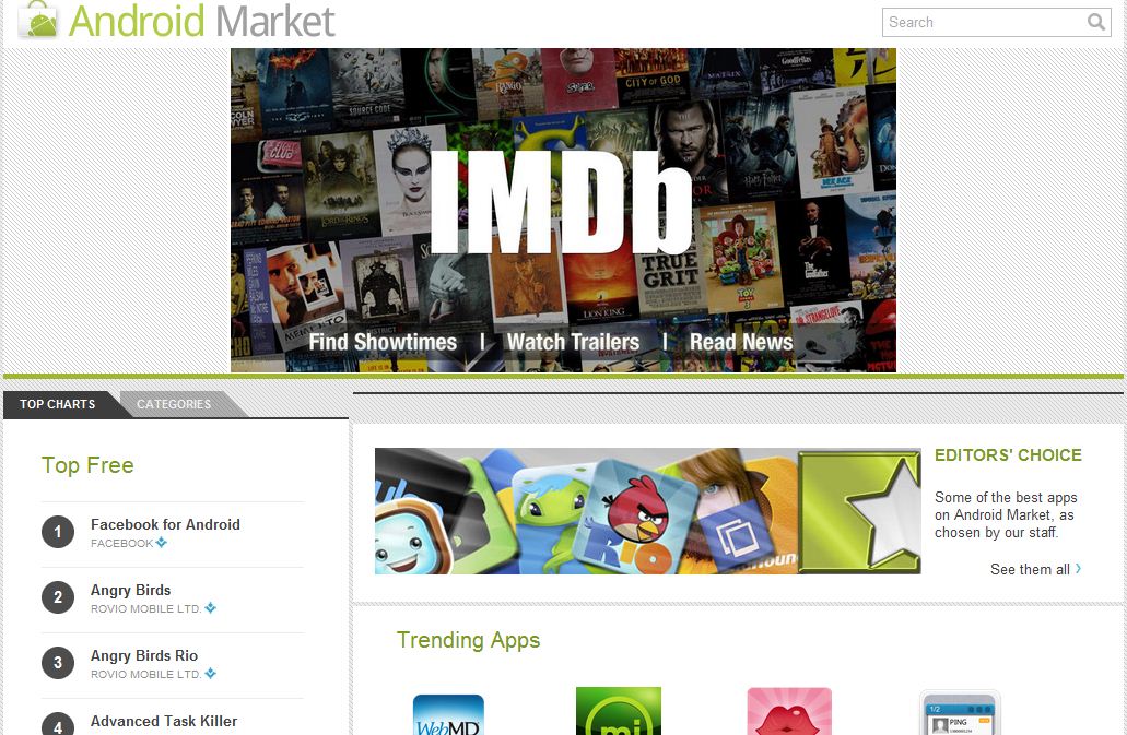 Android market gets a facelift and other important updates