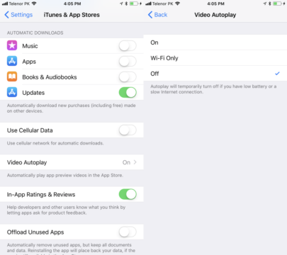 How to Disable Automatically Playing App Previews in iOS 11 App Store