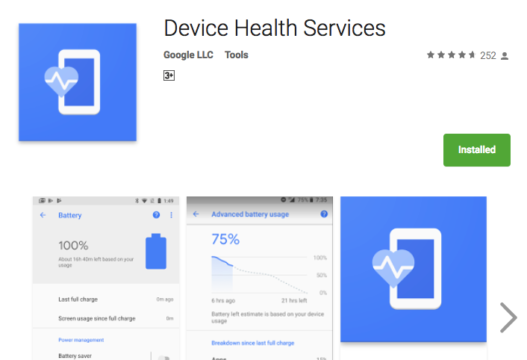 Pixel/Nexus Battery App Listed on Play Store As Device Health Services