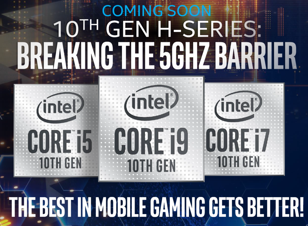 Intel 10th Gen High-End Mobility CPUs Rock 8 Cores, Break 5 Ghz Barrier