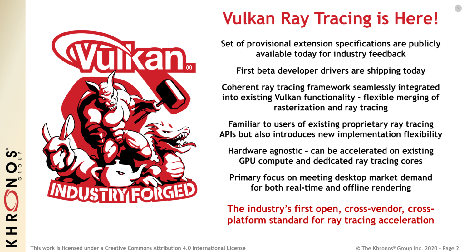 Vulkan API Now Adds Ray Tracing Support, Built Upon NVIDIA RTX