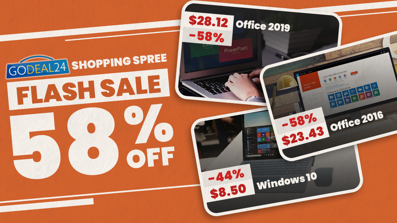 exclusive deal godeal24 launches 58 off flash sale for 3 days only windows 10 pro 8 50 and office for 23 43 windows 10 pro 8 50 and office for