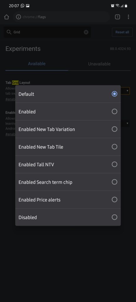 How to Turn Off Google Chrome on Android Grid Views for Tabs
