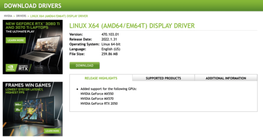 NVIDIA Adds GeForce RTX 2050, MX570 & MX550 Laptop GPU Support To Linux ...