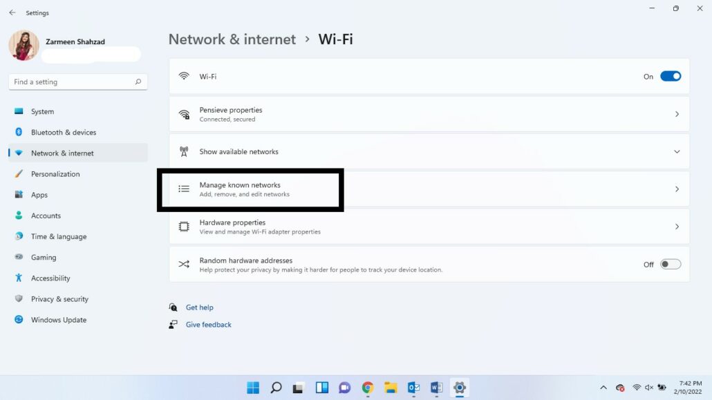 How to Forget Saved WI-FI Networks on Windows 11 Computers