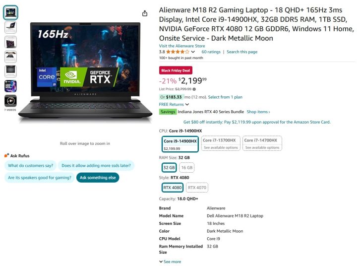 Alienware M18 R2 Comes In A Supersized Package And Delivers Supersized ...