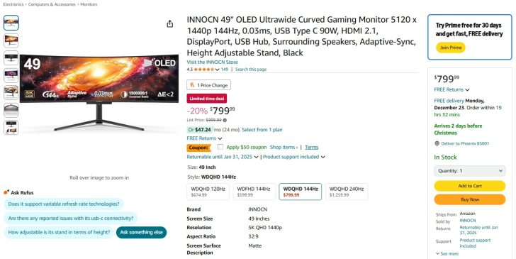 Want To Supersize Your Workspace With A 49-Inch Monitor But The High ...