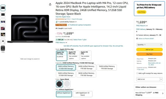 Apple’s 14-Inch M4 Pro MacBook Pro With 24GB Unified RAM Gets Another ...