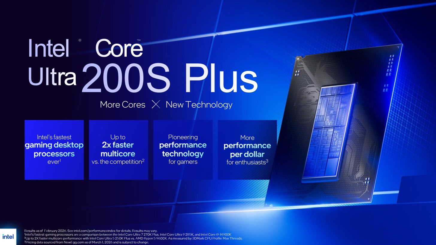 Intel Core Ultra 7 270K Plus "$299" & Core Ultra 5 250K Plus "$199 ...