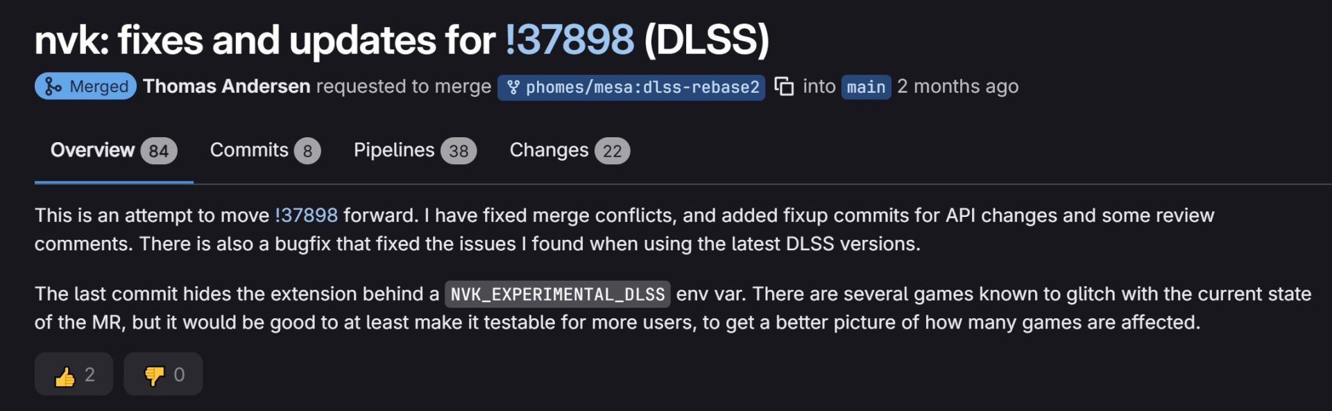 Open-Source NVIDIA NVK Vulkan Driver Receives DLSS Support In Mesa 26.2