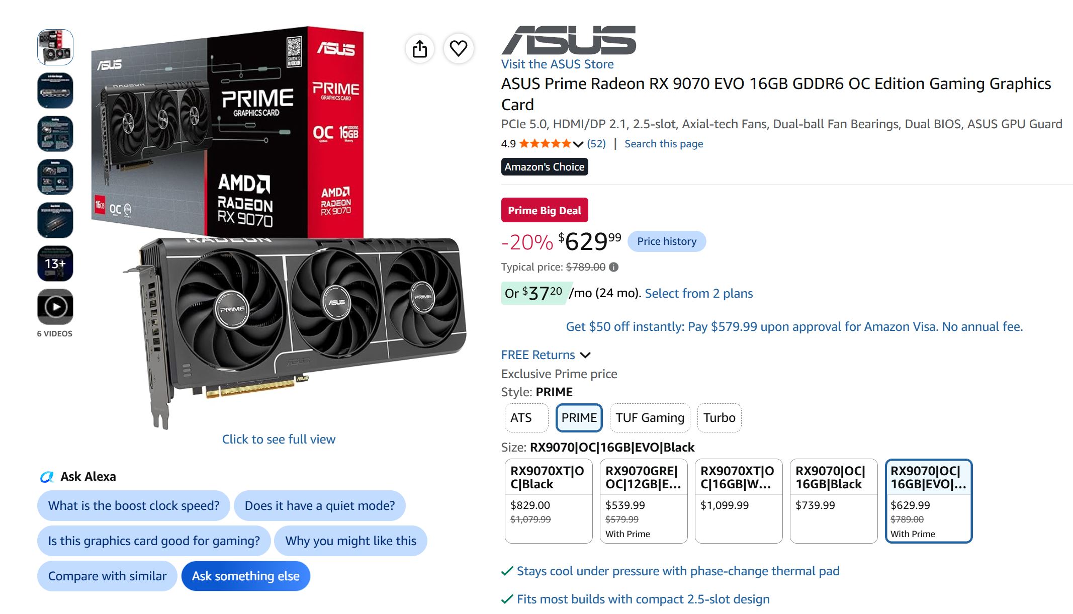 ASUS Radeon RX 9070 Plunges From Nearly $832 To $629 On Amazon, Its ...