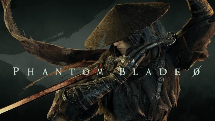 A character in traditional warrior attire holding a sword, with the text 'Phantom Blade Ø' across the image.