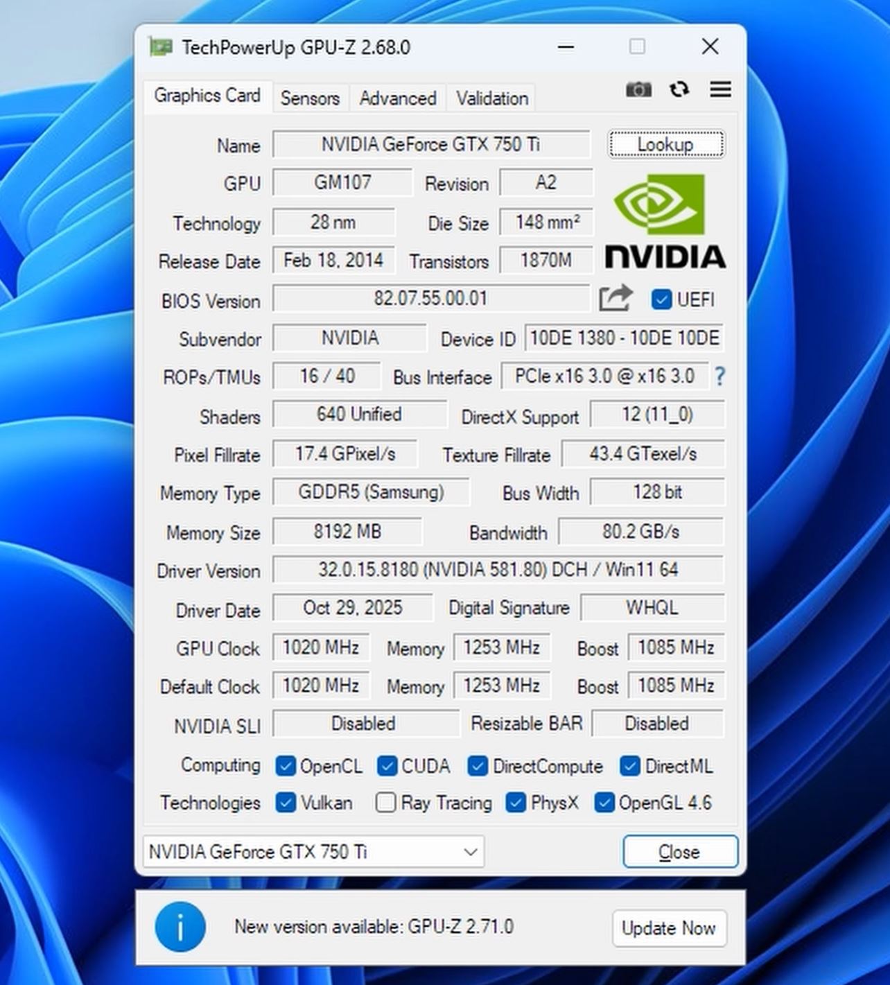 YouTuber Finds A Rare NVIDIA GTX 750 Ti With 8 GB VRAM That Delivers 30 ...